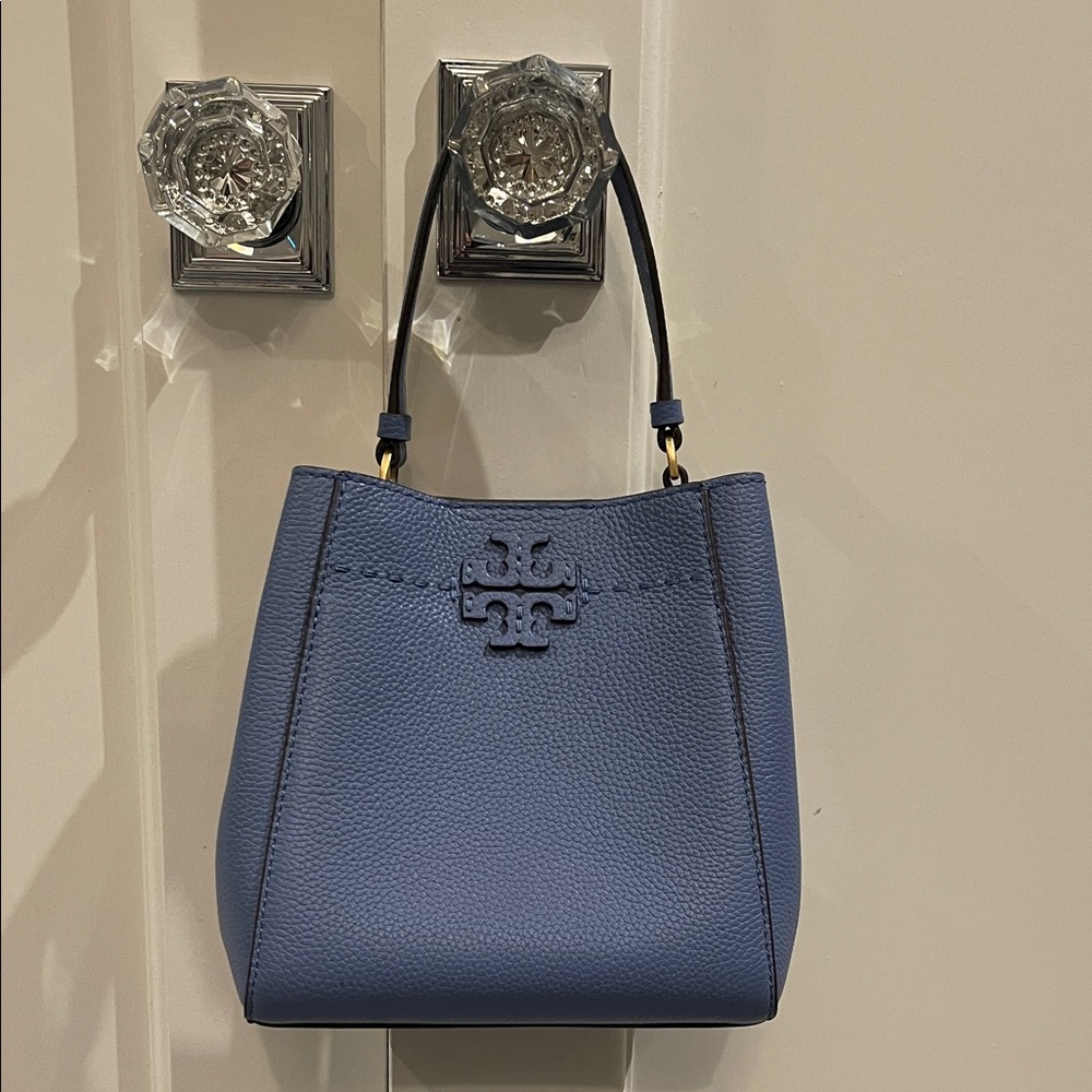 Tory Burch Blue McGraw Bucket Bag